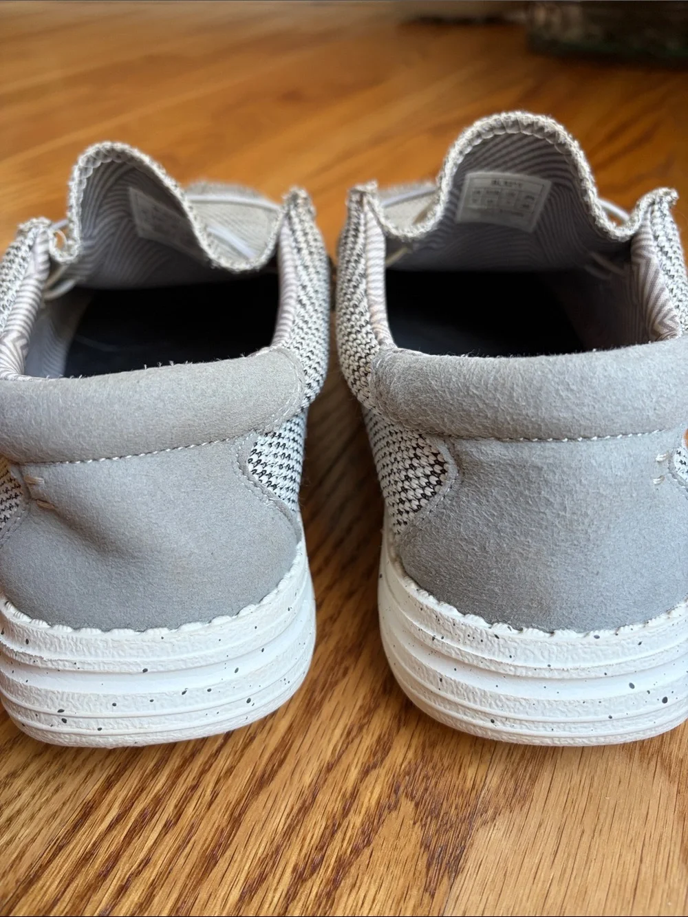 Bruno Marc Casual Knit Light Gray Men’s Slip-On Shoes. Size:8